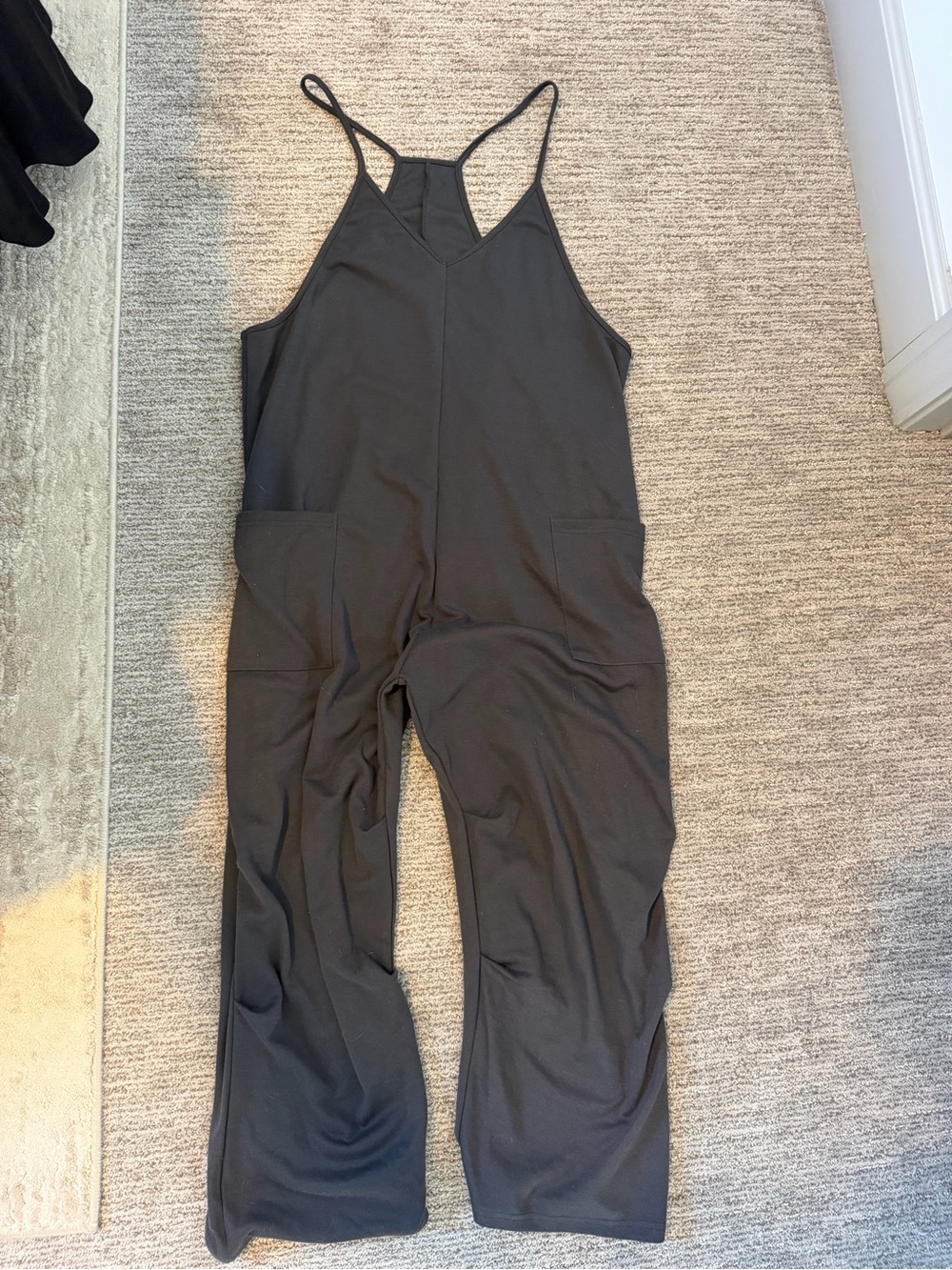 Grey Women's Relaxed Jumpsuit with Pockets